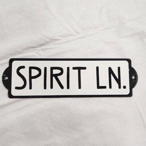 Spirit Lane Distressed Metal Sign